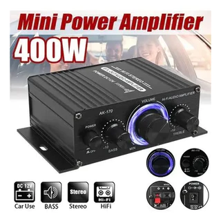 Mini Amplificador De Potência De Áudio Receptor Ak170 12v 400W