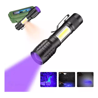 Lanterna Led Ultravioleta Potente De Uv Luz Negra Detecta Nota Falsa e Escorpião