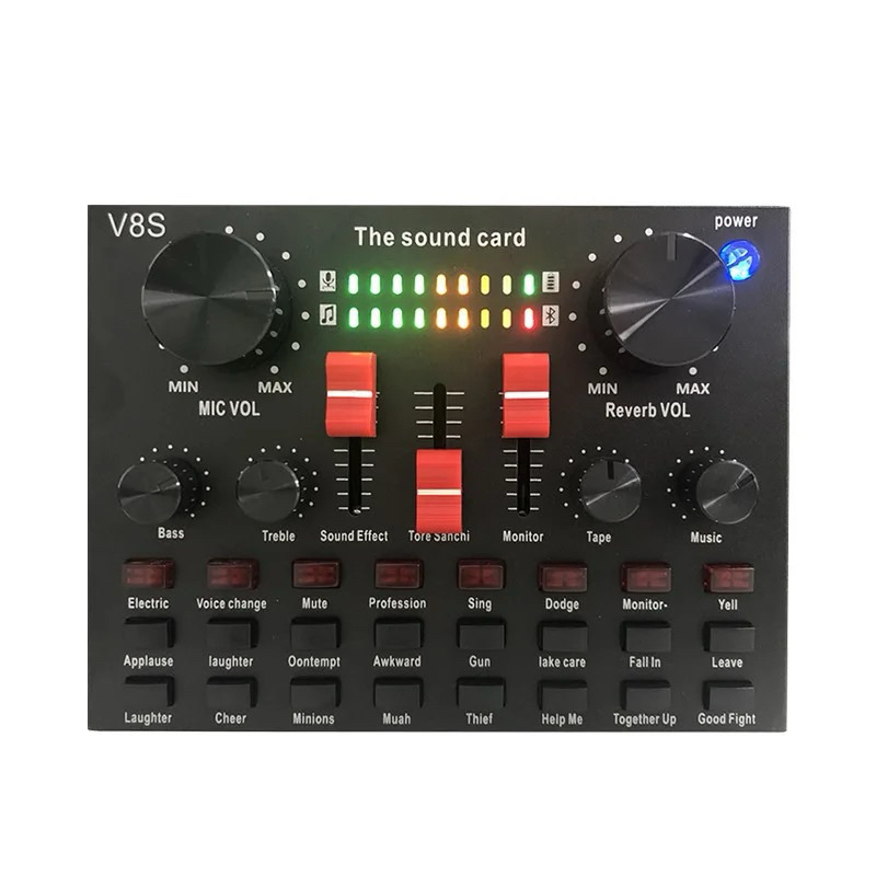Mesa De Som Placa De Som Mixagem V8s Stream Dj Live Ao Vivo