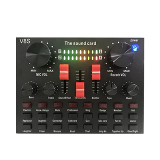 Mesa De Som Placa De Som Mixagem V8s Stream Dj Live Ao Vivo
