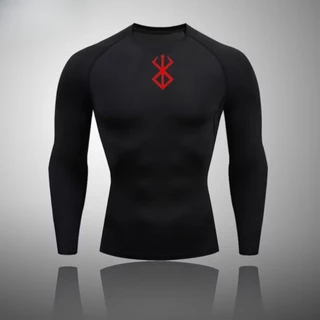 Camisa Camiseta Compressão MANGA LONGA BERSEK Academia Seca Rápido Rash Guard