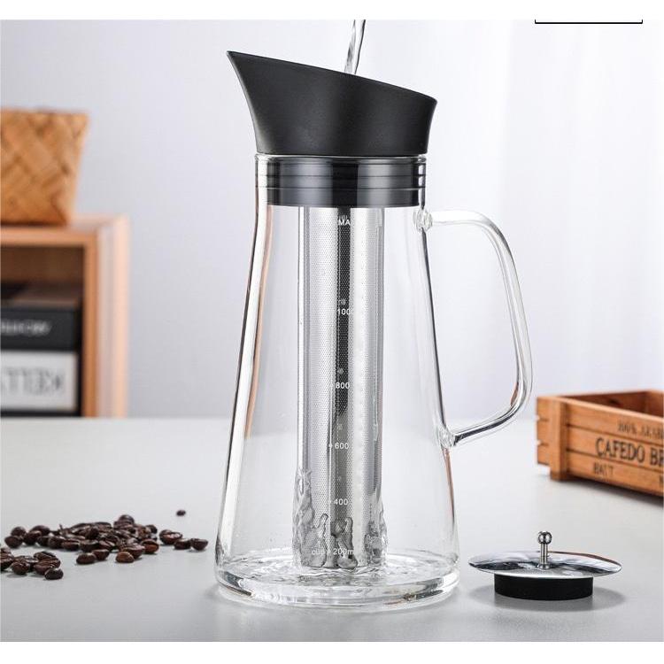 Cafeteira Cold Brew Infusor Inox Café Chá Gelado Raleo 1.2l