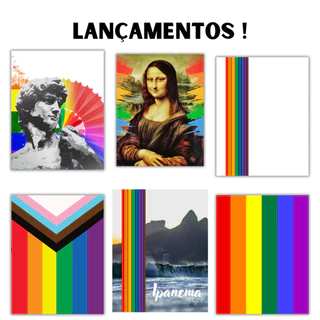 Cangas Crepe de Seda (bandeira) Pride LGBTQIA+ PLUS Tamanhos Extra Grandes 1,40x1,80