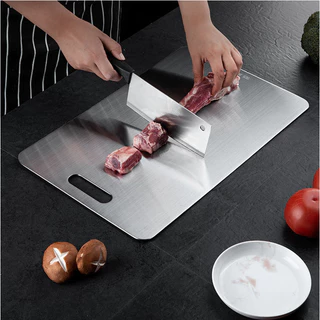 Tábua De Corte 304 Aço Inoxidável Antibacteriana À Prova De Mofo 46 cm Para Carne Legumes e Frutas Churrasco Cozinha