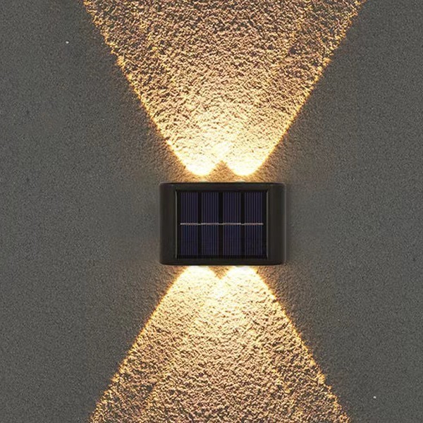 4 lED À Prova D'água Para Jardim Muro e Varanda Luminária Solar De Parede