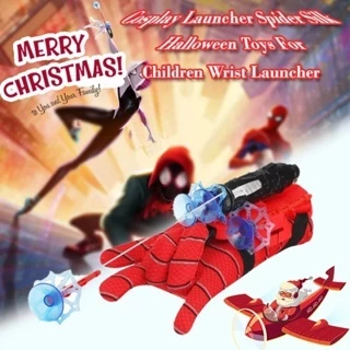 Luva Lança Teia Homem Aranha Infantil Brinquedo Spider Man Herói Lançador Dardos