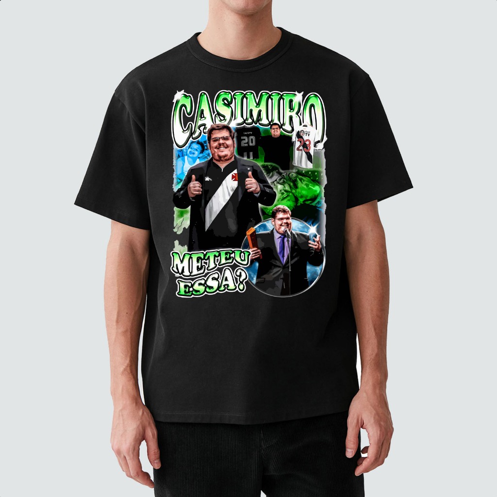 Camiseta Estampada Masculina Casemiro Cazé TV Artista meme Camisa ...