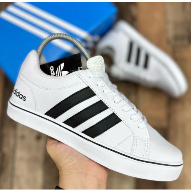 Tenis Unissex Casual Super leve VS Branco Preto