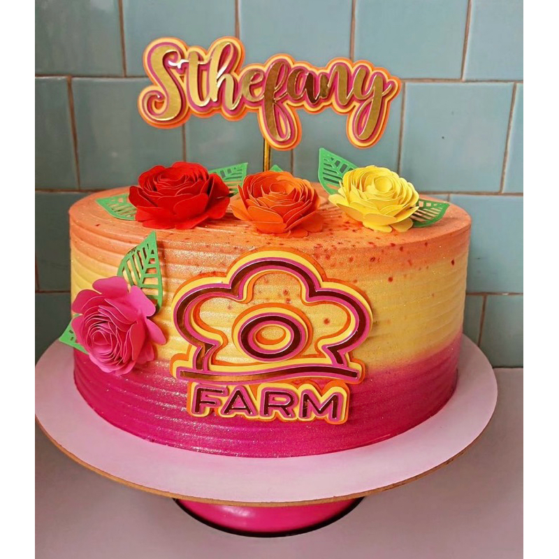 topo bolo farm 3D | Shopee Brasil