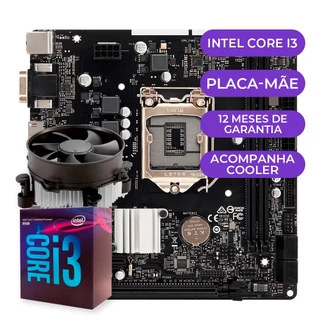 Kit Upgrade Gamer Intel Core i3-8100T + COOLER + PLACA-MÃE