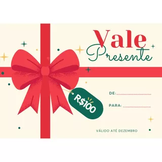 50Cartões Vale Presente/Voucher 8x5cm