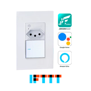 Interruptor com Tomada Inteligente Smart Wi fi
