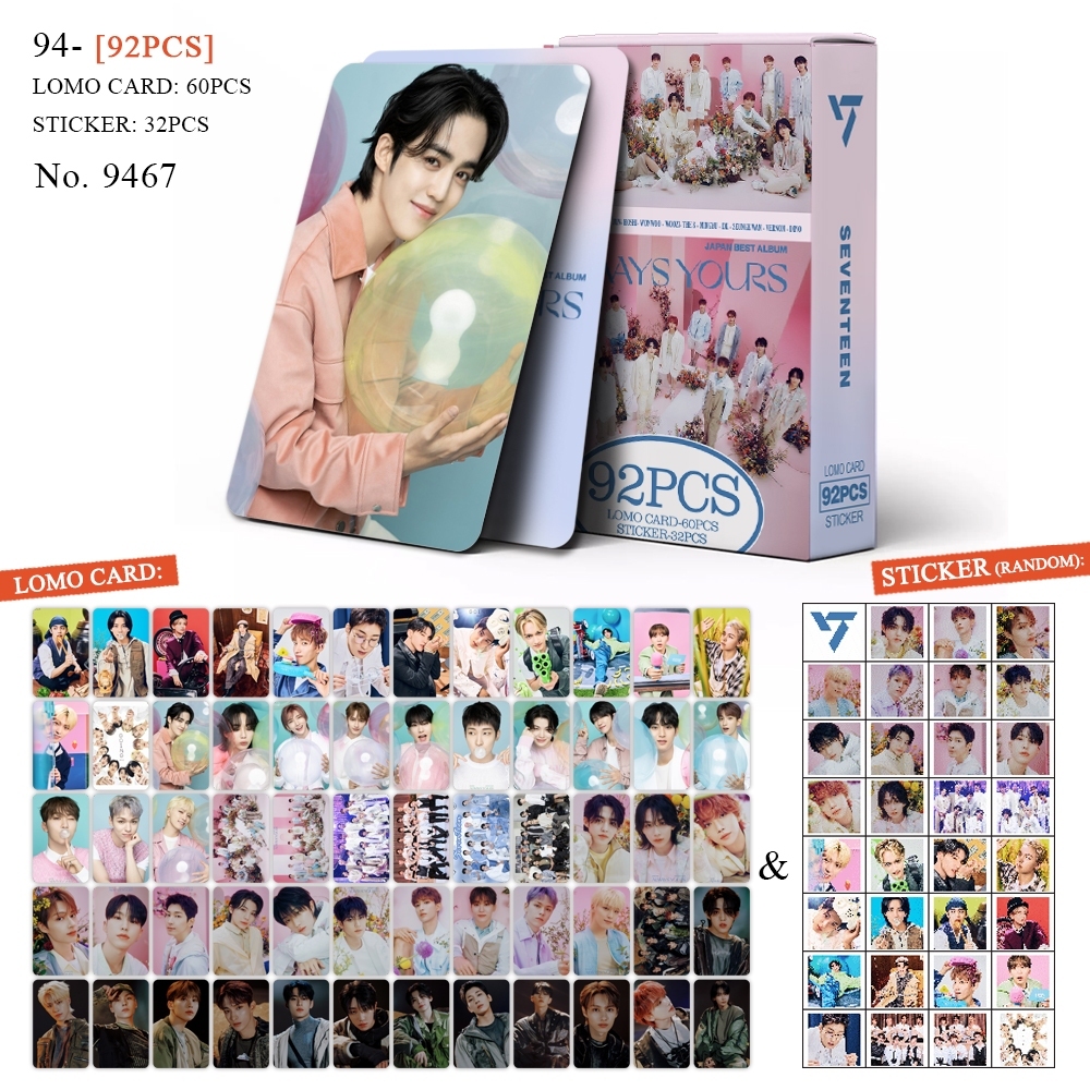 K-POP 60pcs/box com 32pcs adesivo SEVENTEEN Photocard Pronto Para