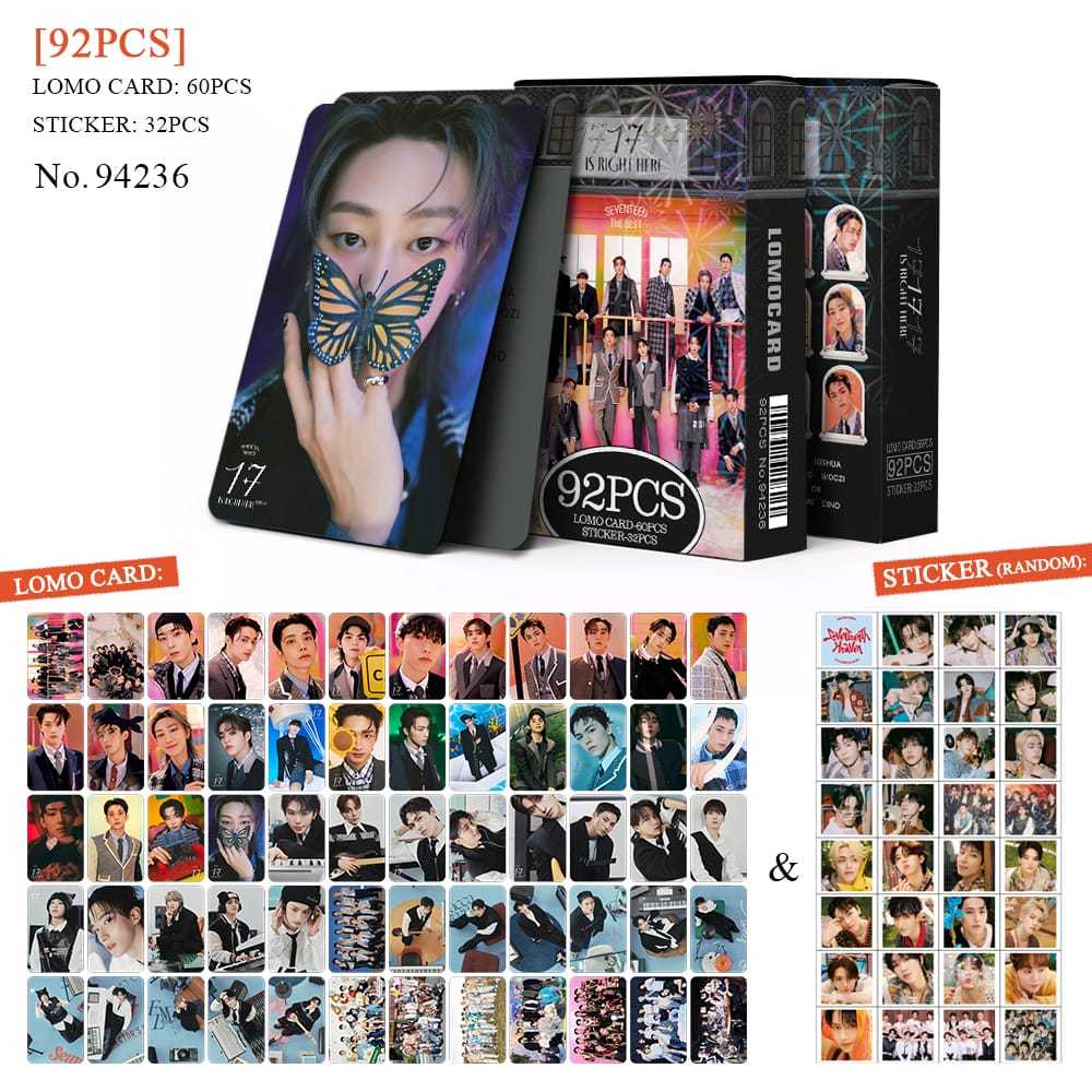 K-POP 60pcs/box com 32pcs adesivo SEVENTEEN Photocard Pronto Para