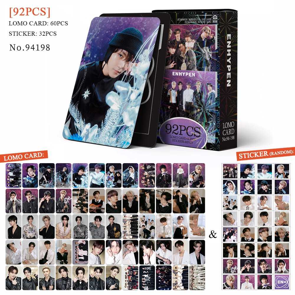 K-POP 60pcs/box com 32pcs adesivo ENHYPEN Photocard Pronto Para