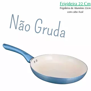 Frigideira Antiaderente cabo Azul revestimento em Silicone