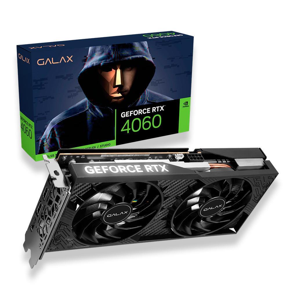 Placa De Vídeo Galax RTX 4060 1-click Oc 2x, 8GB, GDDR6, 128bits