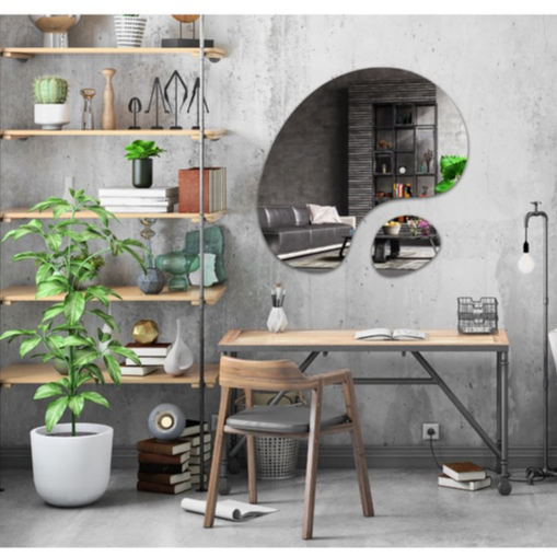Espelho Orgânico Decorativo 2 Peças Vidro 3mm - Detalhes e Sustentabilidade - Ricaly