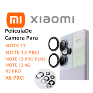 KIT 2 Películas Lente Câmera Para Xaiomi Note 13/Note 13 Pro/Note 13 Pro Plus/Note 12 4G/X5 Pro/X6 Pro/Redmi 13C/Redmi 12