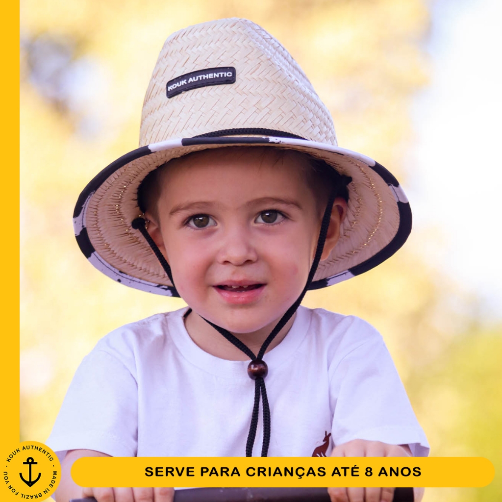 Chapéu de Palha Kids Infantil Criança Wave Surf Praia Saida Sol Verão ...