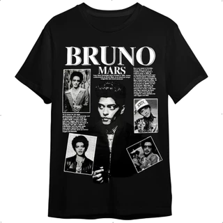 Camiseta Bruno Mars Preta Masculina e Feminina (Unissex) Adulto Infantil E Plus Size