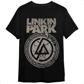 Camiseta Linkin Park Símbolo Banda De Rock Preta (Unissex) Adulto Infantil e Plus Size