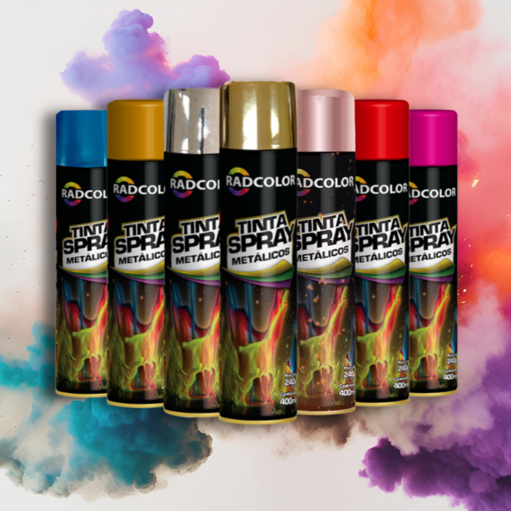 Transforme tudo em Metal! Tinta Spray Cores Metálicas Radcolor 400ml ...
