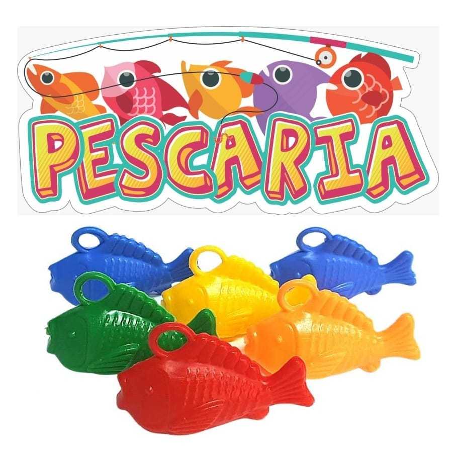 KIT FESTA JUNINA 6un PEIXES P/PESCA + PAINEL PESCARIA | Shopee Brasil
