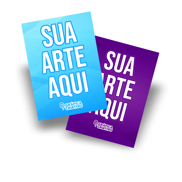Panfletos personalizados com brilho 50und