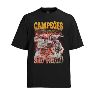 Camiseta Algodão Unissex Graphic tee SP Campeões da Copa do Brasil 2023