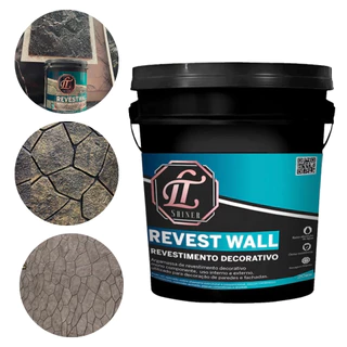Efeito Pedra Natural Em Parede Revestwall 5 Kg- LT Shiner em Oferta na Shopee
