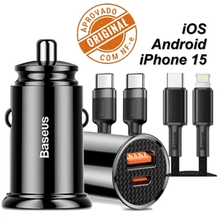 Baseus Car Charger Carregador Veicular ORIGINAL Turbo Carregamento Rápido