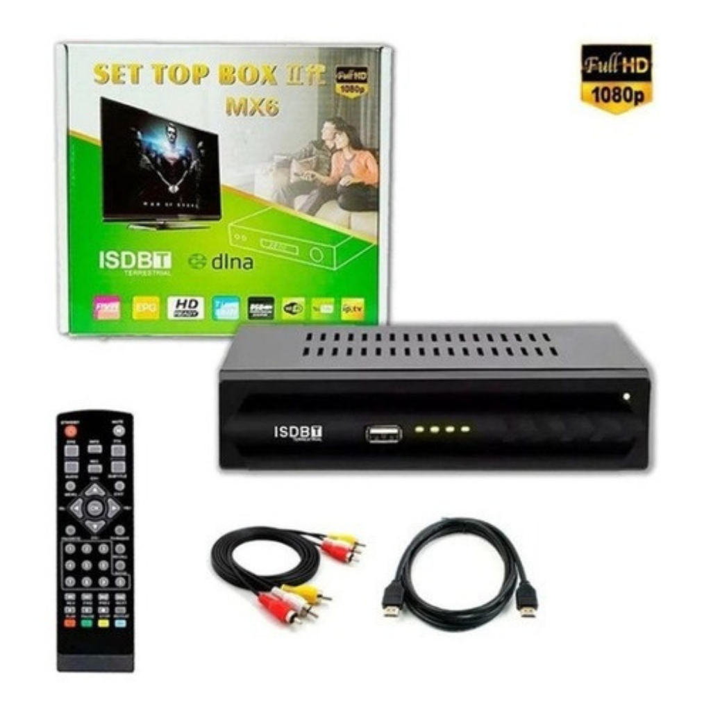 Conversor Receptor Digital Hd E Gravador Set Top Tv Digital Com Visor