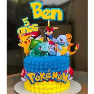 Topo Topper Bolo de Pokemon