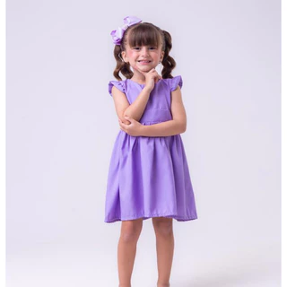 Vestido Infantil Menina Princesa Liso Sedinha