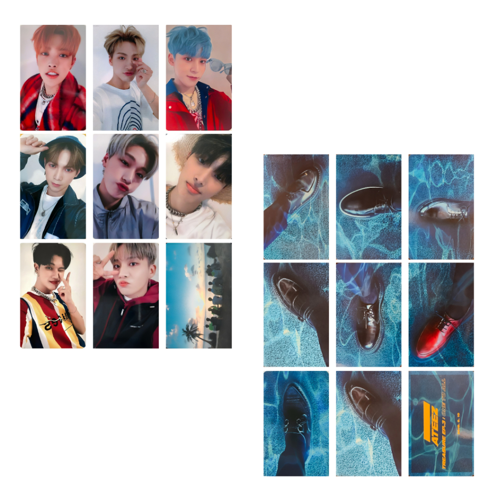 Photocards Ateez Wave, Illusion, Season Greating FANMADE - Kit com
