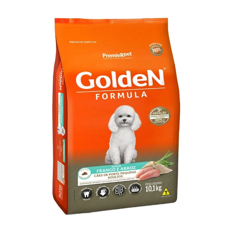 Ração Golden Formula para Cães Adultos RP - Frango Mini Bits - 10kg ...