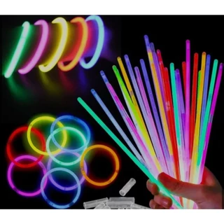 Pulseiras Neon Kit 100 Festa Balada Brilho Fluorescente Led