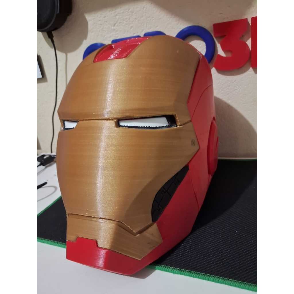 Máscara Homem de Ferro escala 1:1 Decoração Cosplay Iron Man