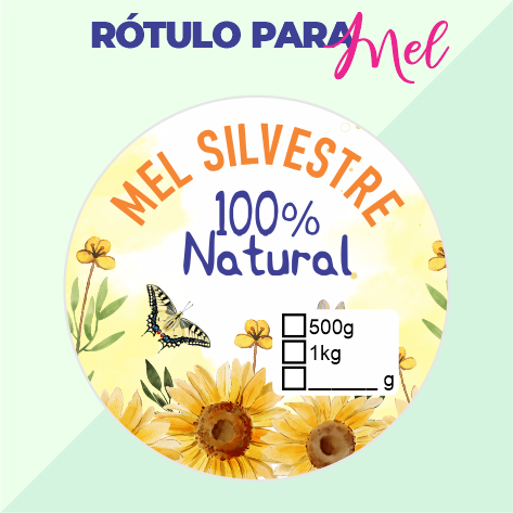 Rótulo para Mel - Adesivo de papel - 4x4cm - 100 und | Shopee Brasil