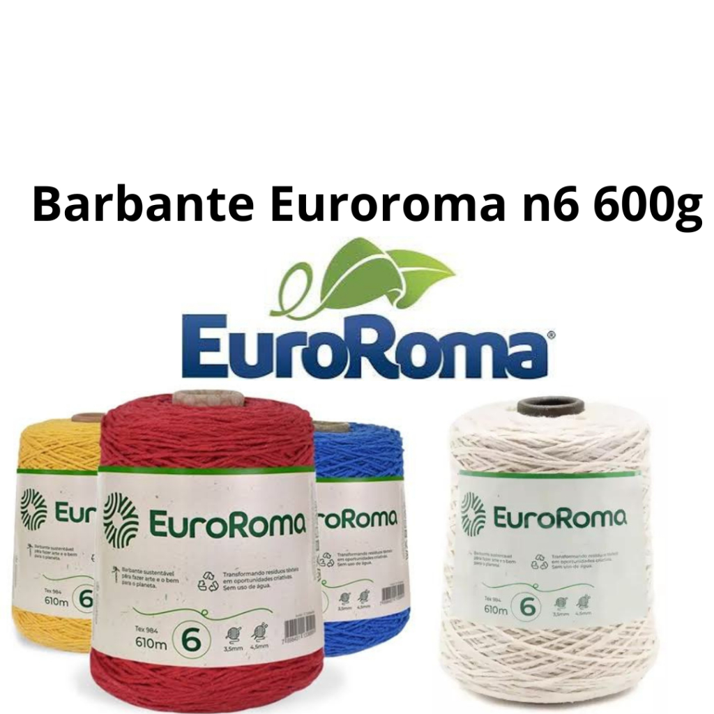 Barbante EuroRoma Colorido N°6 - 600g | Shopee Brasil
