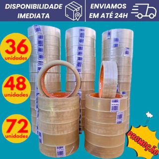 72 ROLOS DE FITA DUREX DIETO DA FABRICA FITA ADESIVA TRANSPARENTE 24X50