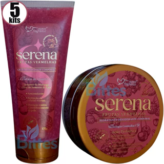 5 KIT SERENA SUAVE FRAGRANCE COSMÉTICOS FRUTAS VERMELHAS HIDRATANTE CORPORAL
