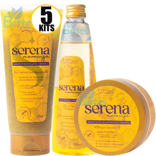 5 KIT SERENA SUAVE FRAGRANCE COSMÉTICOS MARACUJÁ HIDRATANTE CORPORAL