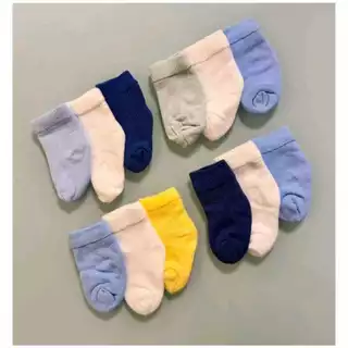 Kit Meia Lisa 12 Pares Cores Menino.