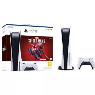 Console Sony PlayStation 5 - Standard Edition Branco + Marvels Spider Man 2