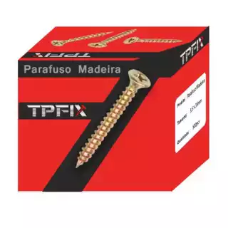 Parafuso Chipboard Philips Madeira 100 Unidades