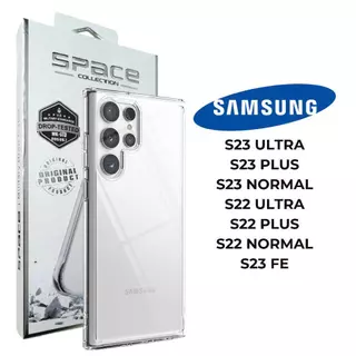 Capa Capinha Case SPACE COLLECTION Capa Protetora Transparente Acrilico Clear Case Space Anti Impacto Para Samsung S22 S22 PLUS S22ULTRA S23 S23ULTRA S23 FE S24 Ultra Pro Plus S24 S24PLUS S24ULTRA