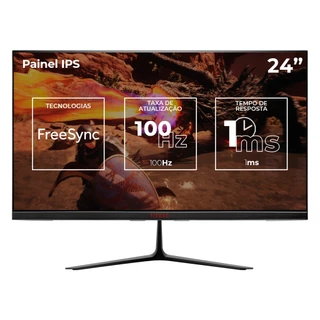 Monitor Gamer Pichau Athen V3, 24 Pol, IPS, FHD, 1ms, 100Hz, FreeSync, HDMI/VGA, PG-ATH24V3-BL01