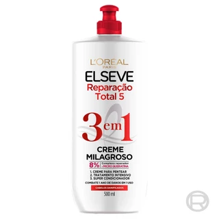 Creme Milagroso 3 em 1 Elseve Reparação Total 5 500ml em Oferta na Shopee
